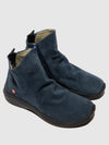 Botins com Fecho em Denim